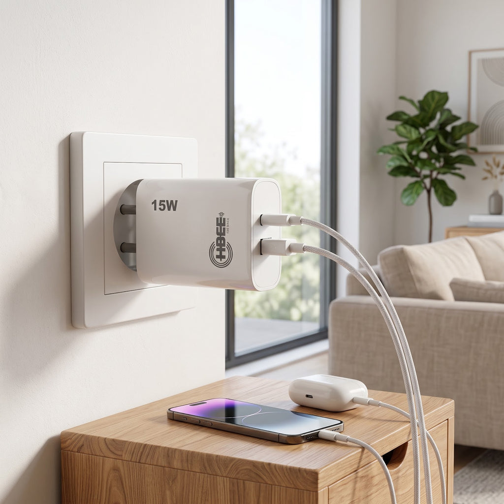 HBEE HBCH 001 15W Dual Port Fast Charger - Micro USB
