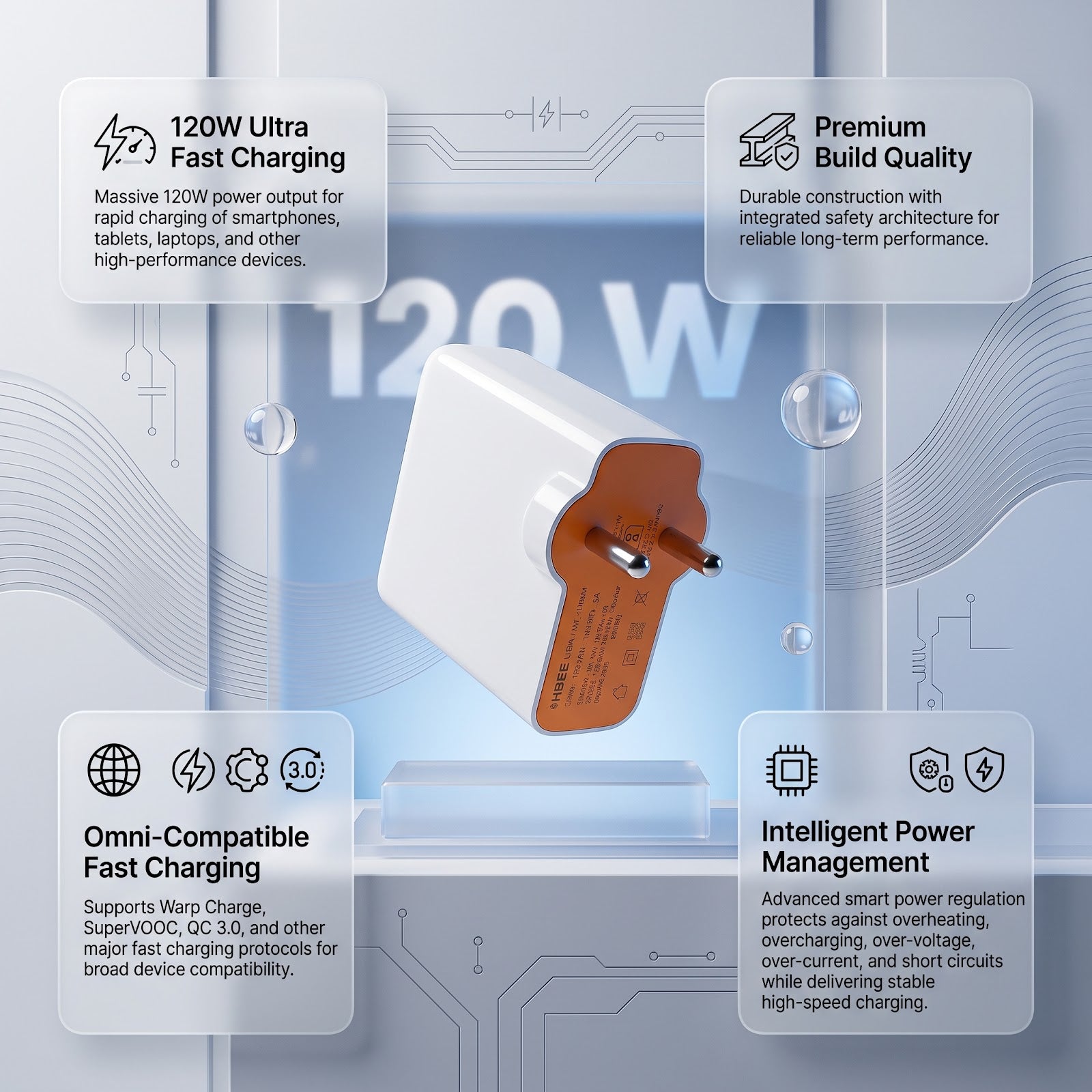 HBEE HB PD-005 120W Ultra Fast Charging Adapter