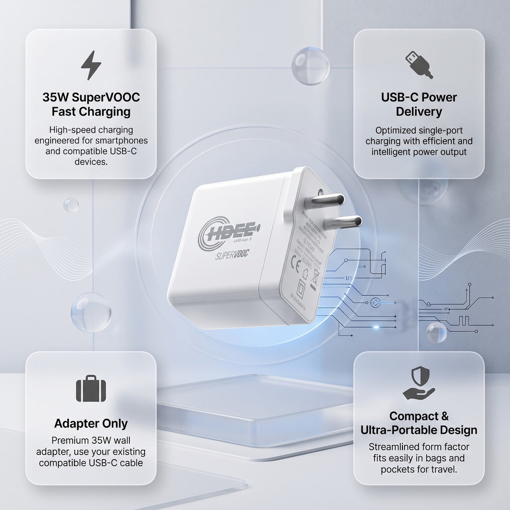 HBEE HB PD-002 35W USB-C Fast Charging Adapter (C to C)