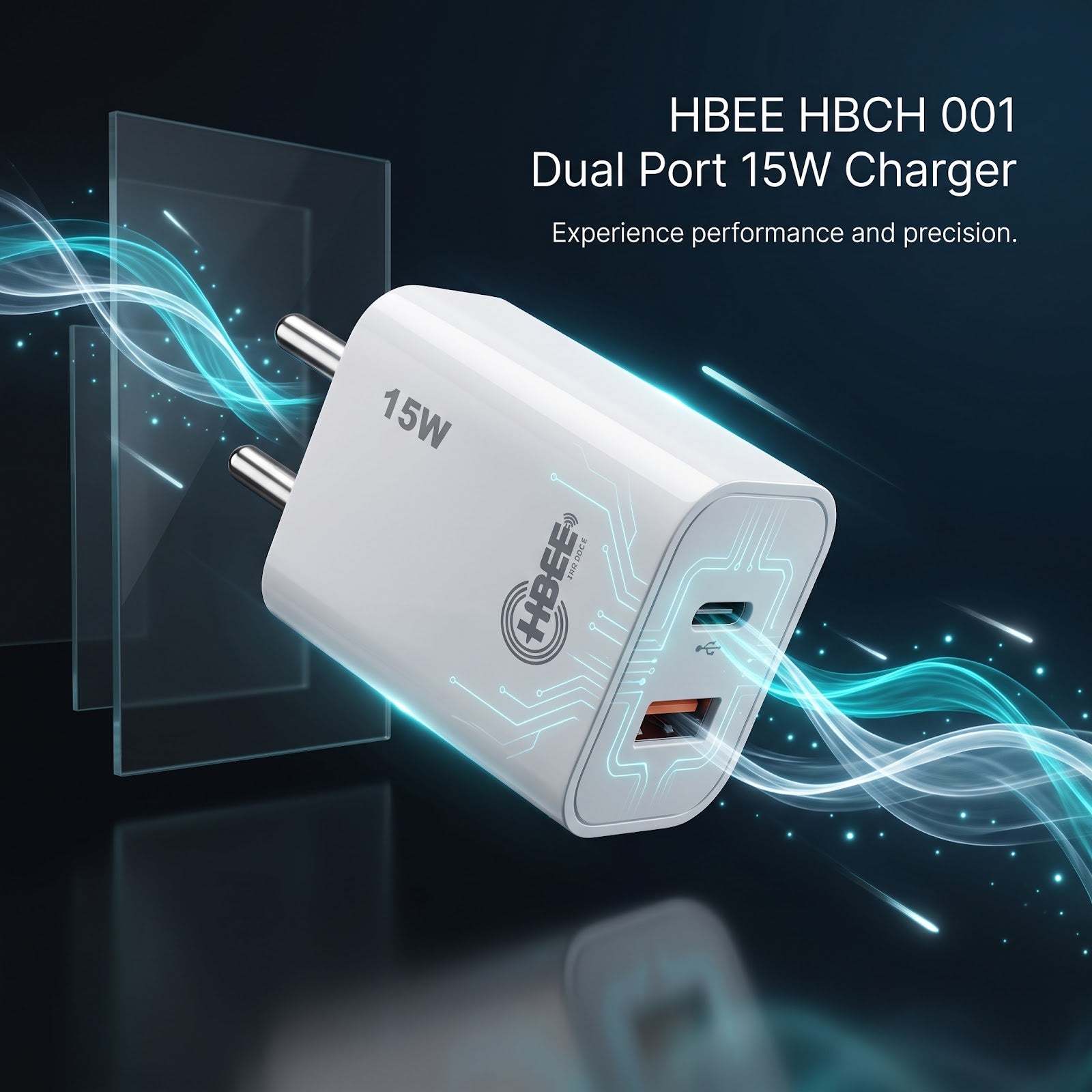 HBEE HBCH 001 15W Dual Port Fast Charger - Micro USB