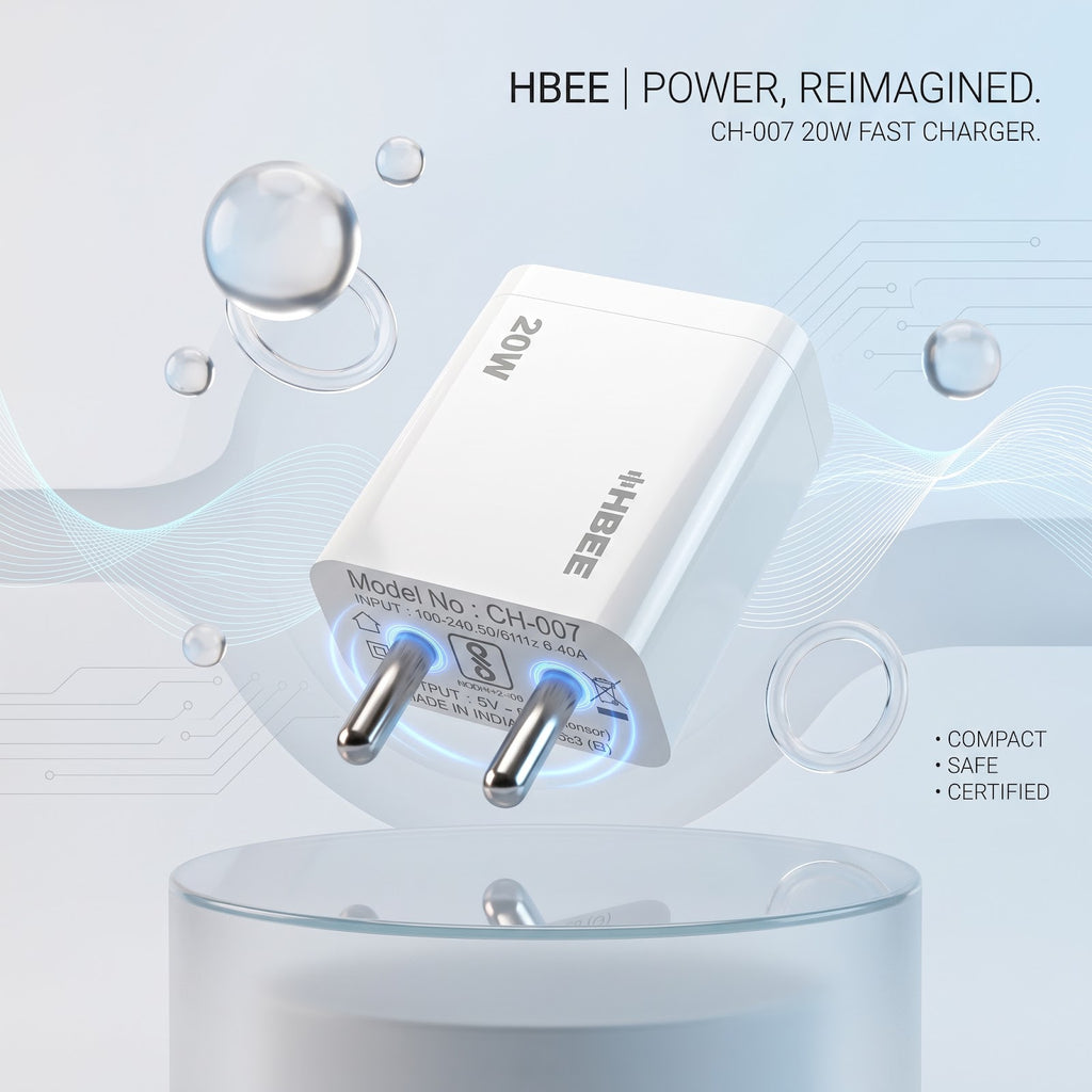 HBEE HBCH 007 20W Single Port Fast Charger - Adapter Only