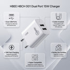 HBEE HBCH 001 15W Dual Port Fast Charger - Micro USB
