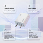 HBEE HBCH 007 20W Single Port Fast Charger - Adapter Only