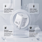 HBEE HB PD-001 25W USB-C Fast Charging Adapter (C to C)