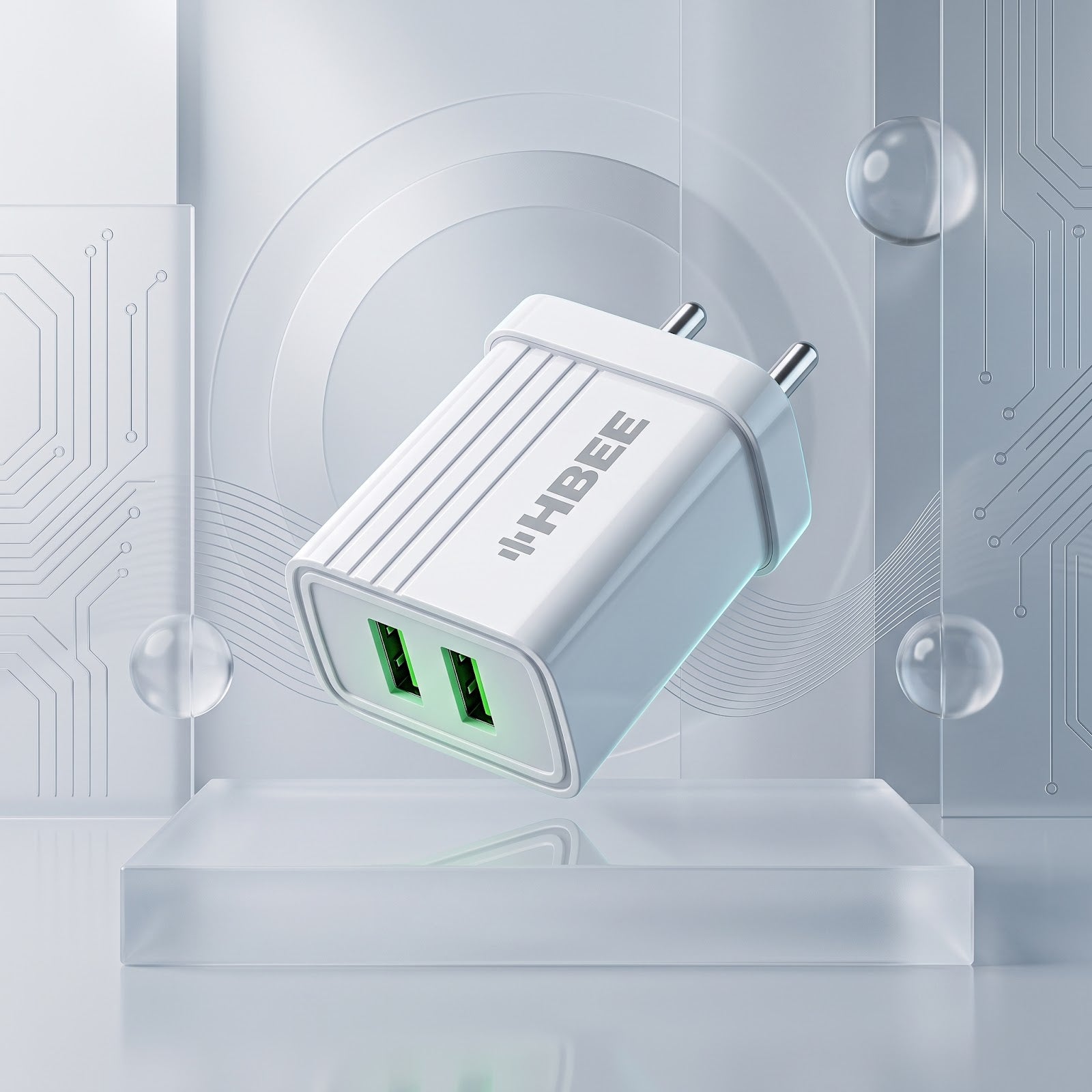 HBEE HBCH 008 20W Dual Port Fast Charger - Micro USB