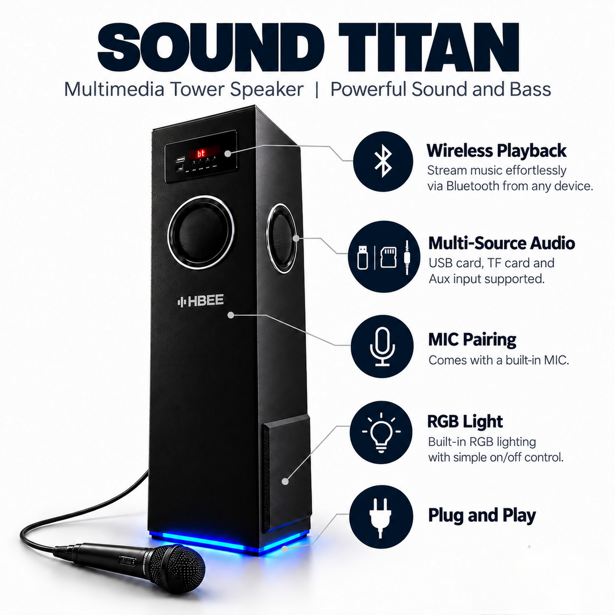 Sound Titan Multimedia Tower Speaker