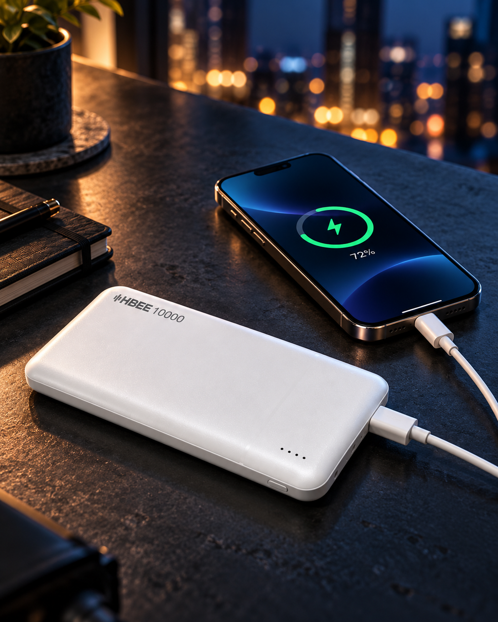 HBEE Bolt Edge 10000mAh Power Bank, 15W Fast Charging