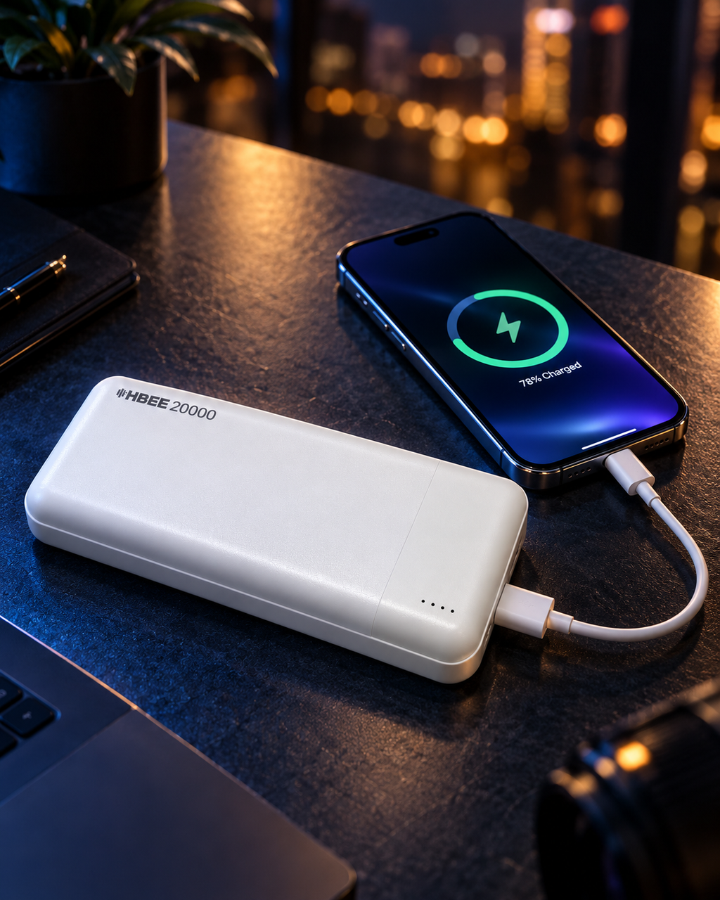 HBEE Bolt Edge 20000mAh Power Bank, 15W Fast Charging