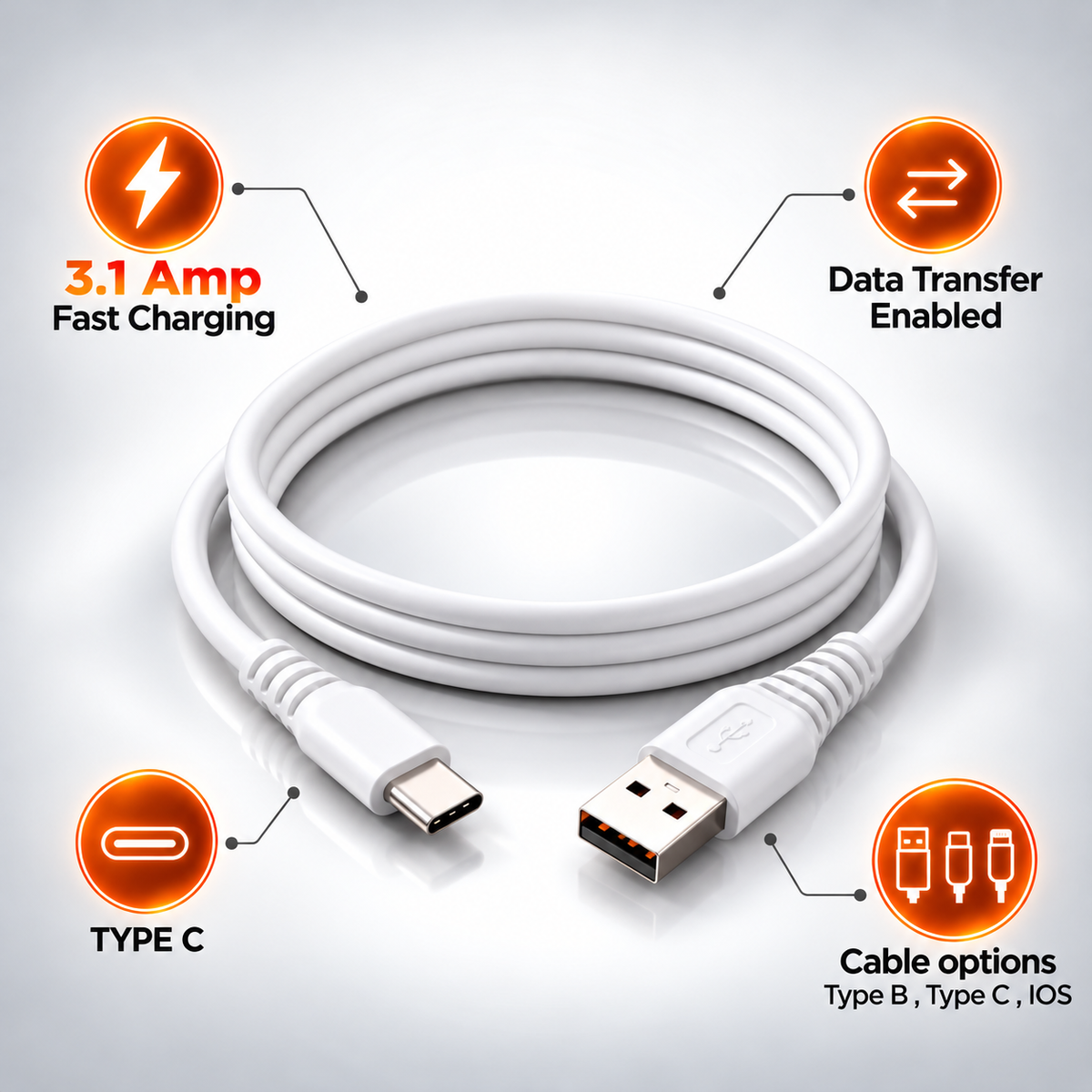 HBEE HBC 007 charging cable features