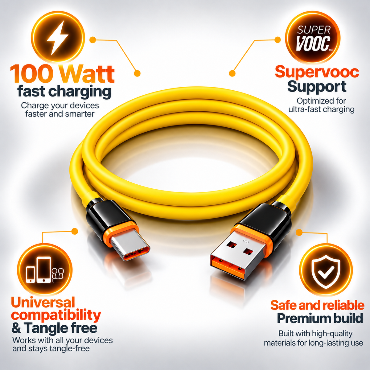HBEE C09 100W cable yellow