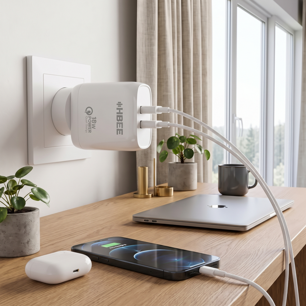 HBCH 003 (Micro) - 18W Dual Port Fast Charger